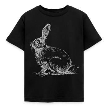 Osterhase - Kinder T-Shirt - Schwarz - Vorne - AI Model Kid Female (0cm)