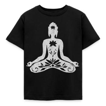 Yoga - Kinder T-Shirt - Schwarz - Vorne - AI Model Kid Female (0cm)