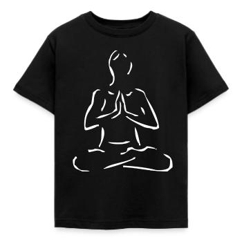 Yoga - Kinder T-Shirt - Schwarz - Vorne - AI Model Kid Female (0cm)