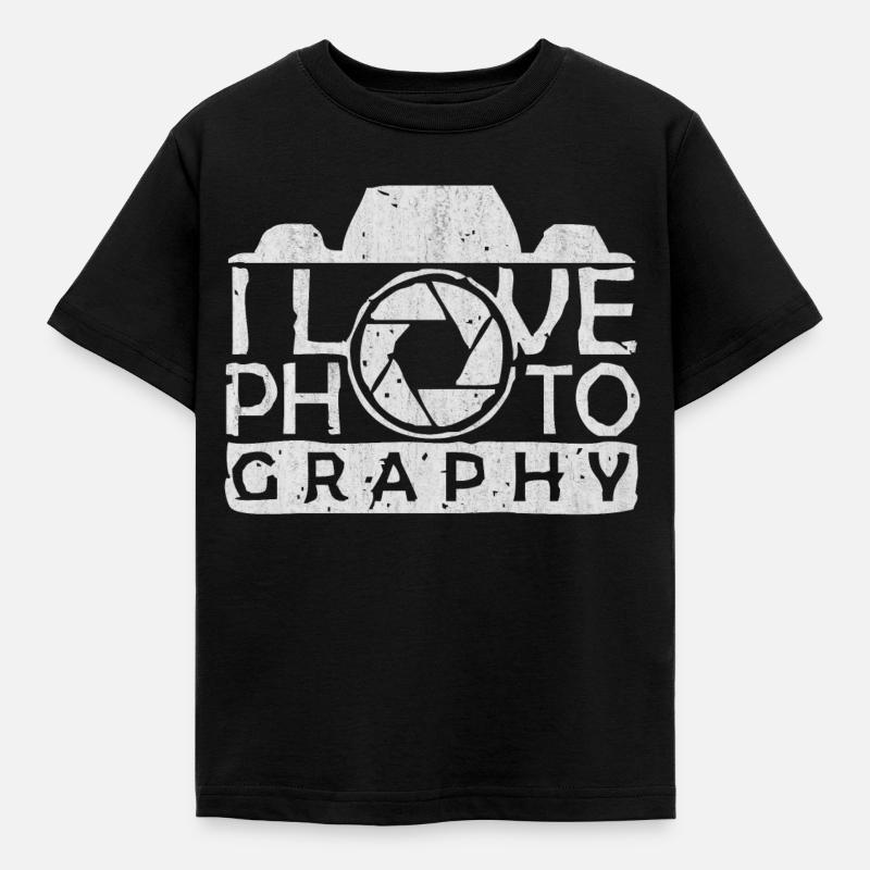 Kamera - Kinder T-Shirt - Schwarz