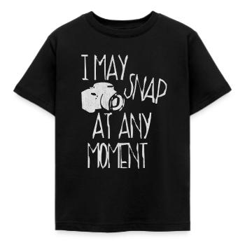 Kamera - Kinder T-Shirt - Schwarz - Vorne - AI Model Kid Female (0cm)
