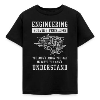 Ingénieur, ingénierie, génie mécanique - T-shirt Enfant - noir - Devant - AI Model Kid Female (0cm)