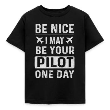 Pilote, pilote - T-shirt Enfant - noir - Devant - AI Model Kid Female (0cm)