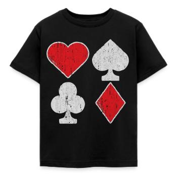 Poker, jouer au poker, poker - T-shirt Enfant - noir - Devant - AI Model Kid Female (0cm)