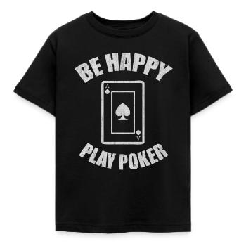 Poker, jouer au poker, poker - T-shirt Enfant - noir - Devant - AI Model Kid Female (0cm)