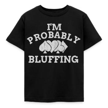 Poker, jouer au poker, poker - T-shirt Enfant - noir - Devant - AI Model Kid Female (0cm)