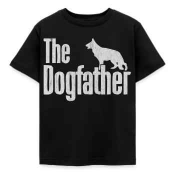 German Shepherd, German Shepherd - Kids' T-Shirt - black - Front - AI Model Kid Female (0cm)
