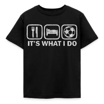 Football, football - T-shirt Enfant - noir - Devant - AI Model Kid Female (0cm)
