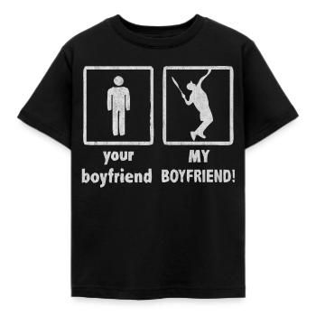 Tennis, tennis, tennis player - Kids' T-Shirt - black - Front - AI Model Kid Female (0cm)