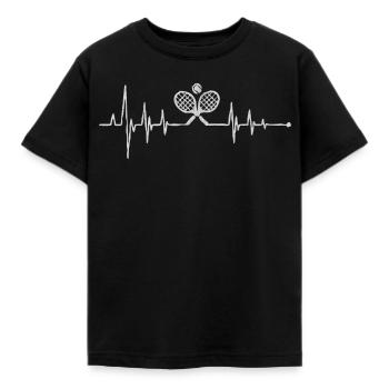 Tennis, tennis, tennis player - Kids' T-Shirt - black - Front - AI Model Kid Female (0cm)