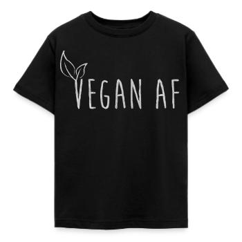 Vegan, veganer - Kinder T-Shirt - Schwarz - Vorne - AI Model Kid Female (0cm)