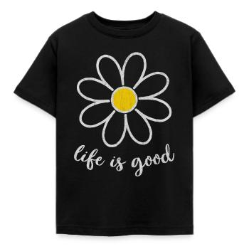 fleurs, fleurs, fleurs, maré querelle - T-shirt Enfant - noir - Devant - AI Model Kid Female (0cm)