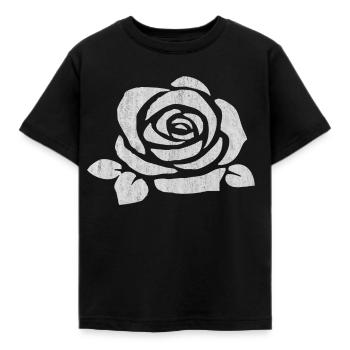 rose, roses, fleurs, fleurs, roses fleurs - T-shirt Enfant - noir - Devant - AI Model Kid Female (0cm)