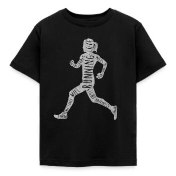 Courir, courir, courir un marathon, faire du jogging - T-shirt Enfant - noir - Devant - AI Model Kid Female (0cm)