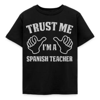 Spanisch lehrer, Spanisch lernen, Spanisch Fremdsp - Kinder T-Shirt - Schwarz - Vorne - AI Model Kid Female (0cm)
