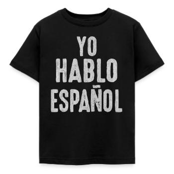 Spanisch lehrer, Spanisch lernen, Spanisch Fremdsp - Kinder T-Shirt - Schwarz - Vorne - AI Model Kid Female (0cm)