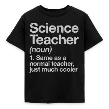 Physics, Physics teacher, Physics studies, Physics stud - Kids' T-Shirt - black - Front - AI Model Kid Female (0cm)