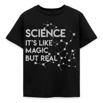Physics, Physics teacher, Physics studies, Physics stud - Kids' T-Shirt - black - Front - AI Model Kid Female (0cm)