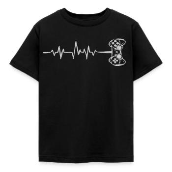 gamer, pro gamer, online gaming, gaming, video gam - Kids' T-Shirt - black - Front - AI Model Kid Female (0cm)