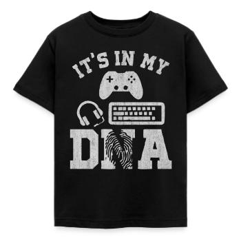 gamer, pro gamer, online gaming, gaming, video gam - Kids' T-Shirt - black - Front - AI Model Kid Female (0cm)