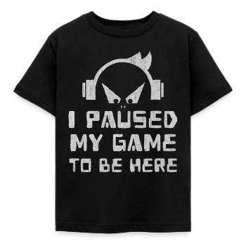 gamer, pro gamer, online gaming, gaming, video gam - Kids' T-Shirt - black - Front - AI Model Kid Female (0cm)