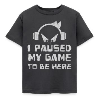 gamer, pro gamer, online gaming, gaming, video gam - Kinder T-Shirt - Dunkelgrau - Vorne - AI Model Kid Female (0cm)