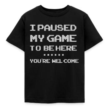 gamer, pro gamer, online gaming, gaming, video gam - Kids' T-Shirt - black - Front - AI Model Kid Female (0cm)