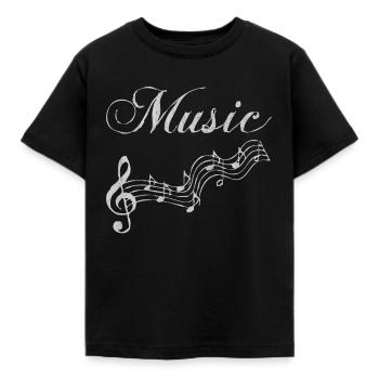 Musique, instrument, instrument d'apprentissage, instrument - T-shirt Enfant - noir - Devant - AI Model Kid Female (0cm)