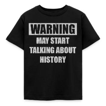 History, history teacher, history teacher, - Kids' T-Shirt - black - Front - AI Model Kid Female (0cm)