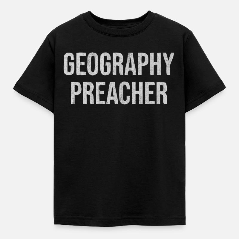 Erdkunde, Erdkunde Unterricht, Erdkunde studium, E - Kinder T-Shirt - Schwarz