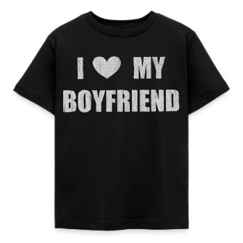 Girlfriend, boyfriend, girlfriend, friend, relationship - Kids' T-Shirt - black - Front - AI Model Kid Female (0cm)