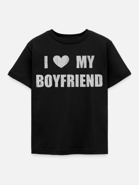 Girlfriend, boyfriend, girlfriend, friend, relationship - Kids' T-Shirt - black