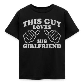 Girlfriend, boyfriend, girlfriend, friend, relationship - Kids' T-Shirt - black - Front - AI Model Kid Female (0cm)