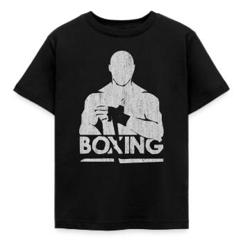 Boxing, boxing training, boxing team, boxing gloves, boxing - Kids' T-Shirt - black - Front - AI Model Kid Female (0cm)