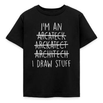 Architecture, architecte, architecture student studiu - T-shirt Enfant - noir - Devant - AI Model Kid Female (0cm)