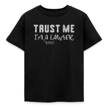 Rechtsanwalt, Anwalt, Jura, Jura studium studieren - Kinder T-Shirt - Schwarz - Vorne - AI Model Kid Female (0cm)