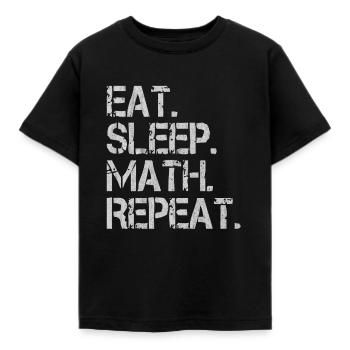 Math, math, math teacher, math lecturer, - Kids' T-Shirt - black - Front - AI Model Kid Female (0cm)