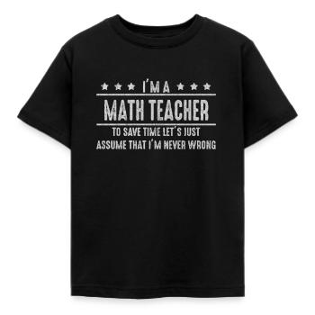 Mathematik, Mathe, Mathe lehrer, Mathe lehererin, - Kinder T-Shirt - Schwarz - Vorne - AI Model Kid Female (0cm)