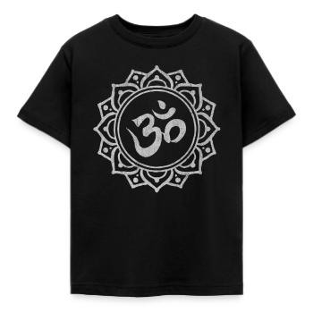 Om Zeichen, Om Mandala, Om Meditation, Om Symbol - Kinder T-Shirt - Schwarz - Vorne - AI Model Kid Female (0cm)