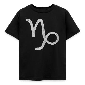 Signe du zodiaque capricorne, signe du zodiaque, St - T-shirt Enfant - noir - Devant - AI Model Kid Female (0cm)