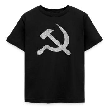Communism sign - Kids' T-Shirt - black - Front - AI Model Kid Female (0cm)