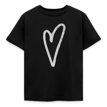 Le coeur, le symbole du cœur, les signes du cœur, les cœurs, les cœurs, - T-shirt Enfant - noir - Devant - AI Model Kid Female (0cm)
