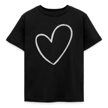 Le coeur, le symbole du cœur, les signes du cœur, les cœurs, les cœurs, - T-shirt Enfant - noir - Devant - AI Model Kid Female (0cm)