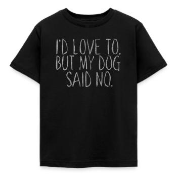 Les chiens, les chiens, les chiens, les chiens, les chiens, les chiens, les maîtres, - T-shirt Enfant - noir - Devant - AI Model Kid Female (0cm)