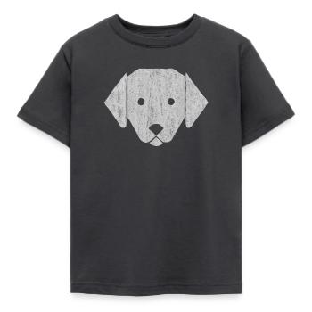 Hunde, Hund, Hunde adoptieren, Hündchen, Herrchen, - Kinder T-Shirt - Dunkelgrau - Vorne - AI Model Kid Female (0cm)