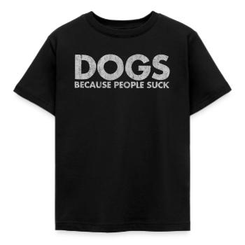 Les chiens, les chiens, les chiens, les chiens, les chiens, les chiens, les maîtres, - T-shirt Enfant - noir - Devant - AI Model Kid Female (0cm)
