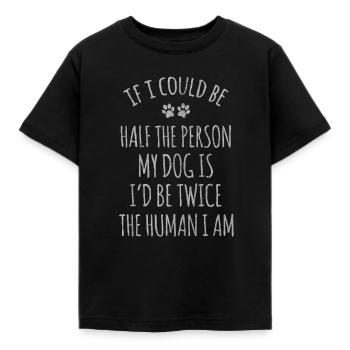 Les chiens, les chiens, les chiens, les chiens, les chiens, les chiens, les maîtres, - T-shirt Enfant - noir - Devant - AI Model Kid Female (0cm)