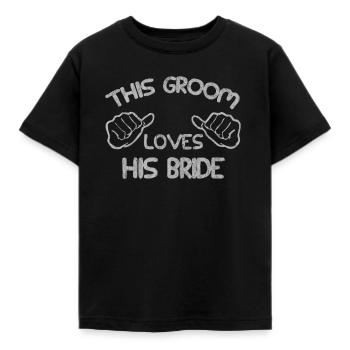 JGA, Stag and Hensgiving, Getting Married, Bachelor part - Kids' T-Shirt - black - Front - AI Model Kid Female (0cm)
