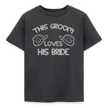 JGA, JungGesellenAbschied, Heiraten, Bachelor part - Kinder T-Shirt - Dunkelgrau - Vorne - AI Model Kid Female (0cm)