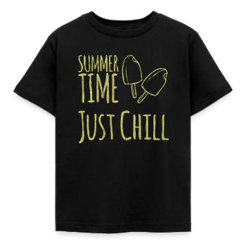 Sommer, Sommer vibe, Sommer sonne, Sommer strand s - Kinder T-Shirt - Schwarz - Vorne - AI Model Kid Female (0cm)